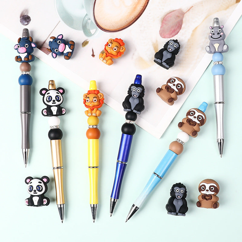 Wholesale 20pcs/pack 3D sloth silicone beads DIY beading accessories glue beads